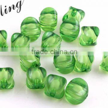 Dark Green Color Chunky Foursquare Acrylic Transparent Clear Plastic Beads in Beads ,8mm to 18mm Loost Beads for Jewelry