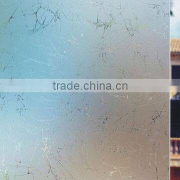 5mm ice crack acid etched decorative interior door glass