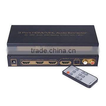 V1.4 3 port HDMI switch with audio extractor