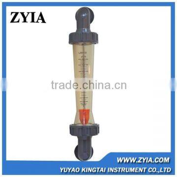 Panel mounted elbow plastic flowmeter for water