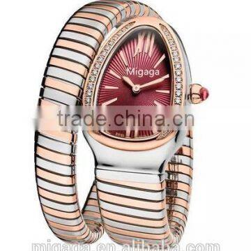 Fashion Bangle Watch Snake Shaped Watches Japan Movt Quartz Watch