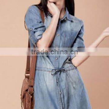 2015 women shenzhen dress Leisure jeans dresses girl