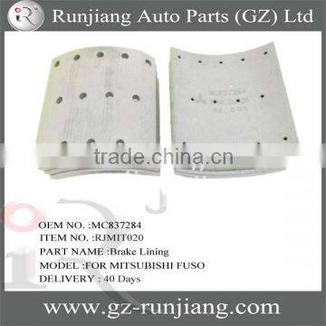 MC837284 brake lining use for mitsubishi fuso truck auto drum parts