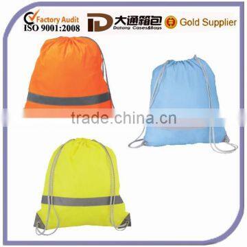 Bright Color Nylon School Shoulder Drawstring Book Bag