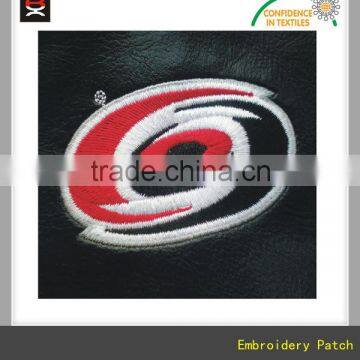 Custom genuine leather embroidered patch RX76
