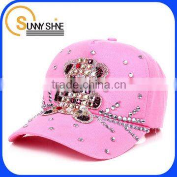 china fashion custom cheap Rhinestone children's baseball cap                        
                                                Quality Choice