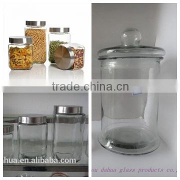 Glass storage jar with airtight lid screw lid kitchenware DH526