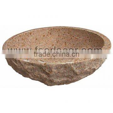 Light Yellow Granite Stone Vessel Sink