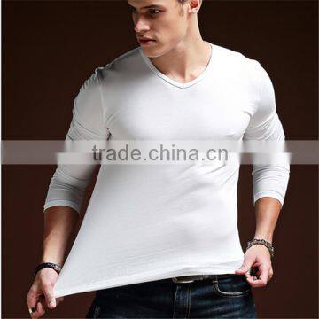 Cheap bulk men long sleeve blank t-shirts