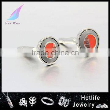 Fashion Accessories for Men Jewelry Stainless Steel Coin Cufflinks