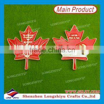 we Make Metal Coins Maple Badge Emblems,souvenir Commemorative Personalized Gold Plating Fashion Cheap Coins Medallion Badge