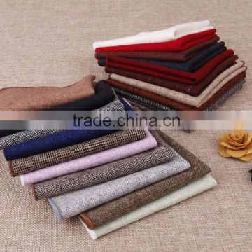 Men Popular Fleece Wool Handkerchief,Wool Pocket Square For Blazer