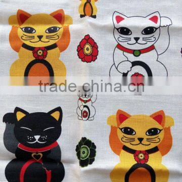 Kitchen Linen Tea Towel for Promotion and Giftkitchen Printed Tea Towel for Home Decoration Cat Design photo-2