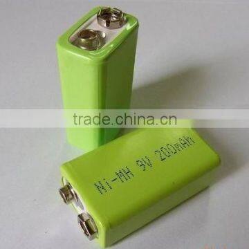 9V 200MAH NI-MH battery nimh rechargeable battery pack 4.8v