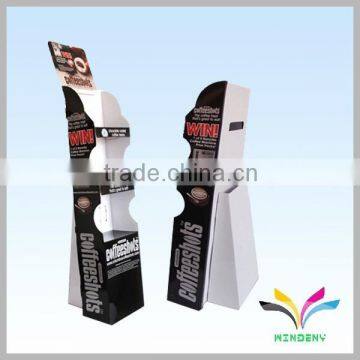 China supplier factory cheap good quality black floor standing recyclable supermarket and shop cardboard bunting stand