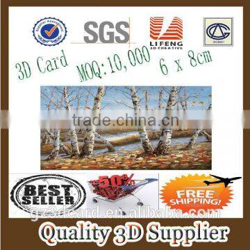 Guangzhou lifeng view 3d Card / 3d lenticuar card customized in China