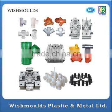 Hot Customized PPR PVC HDPE pipe fitting mould plastic injection pipe fitting mould fitting pipe plastic production