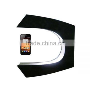 Customized shape top floating rotating magnetic display stand for mobile phone