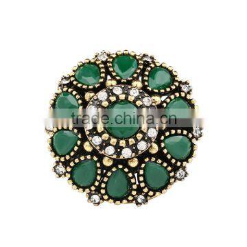 Factory Direct Sell Zinc Alloy Multicolor Crystal Rhinestone Ring Bohemian Rings photo-3