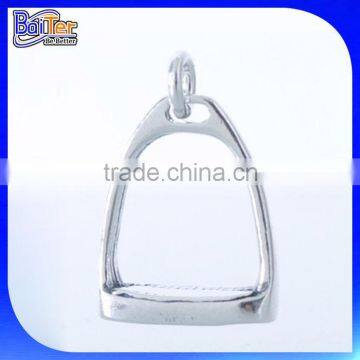 New Arrival!!! Custom Cheap Stirrup Charm Pendant Stainless Steel Horse Pendant Litter Silver Stirrup Pendant Wholesale                        
                                                Quality Choice