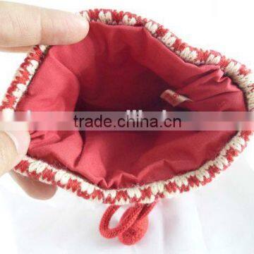 Knitted 13*13cm Purse Custom Design 100% Acrylic Material Coin Purse for Lady photo-2