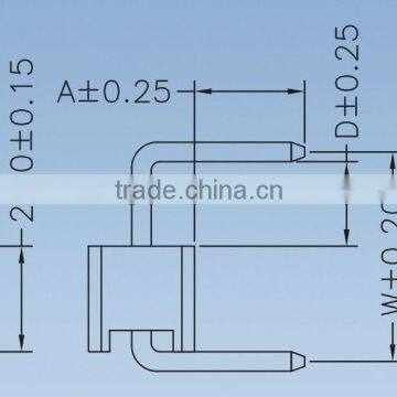 1.27mm Single Row U Type Pin Header H=2.5