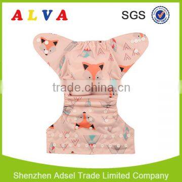 Alva Fox New Pattern of Baby Nappies Adjustable Baby Cloth Diapers