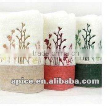 home towel embroidery high quality Chistmas gift 100%cotton bath towel