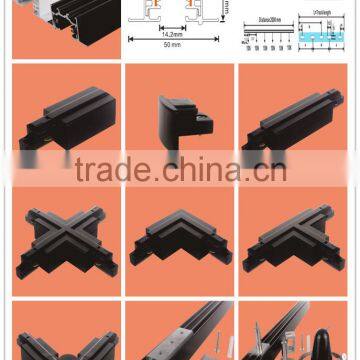 Dongguan Recessed 2 Wires Lighting Track Rail For COB Led Track Light 30w 40w 50w