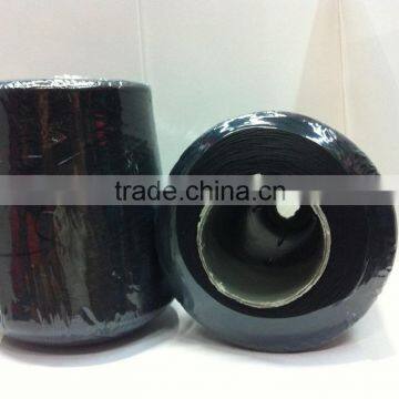 100% Black POLYESTER SPUN YARN 16s/1 21s/ 32s/1 Ring Spun Polyester Yarn For Knitting Socks From China