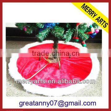 Alibaba china hot sale plush candy cane christmas tree skirt cheap christmas tree skirts