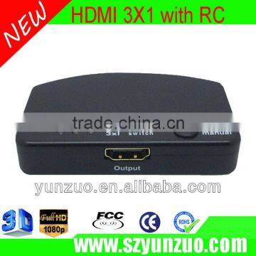 Mini size hdmi switch 3X1