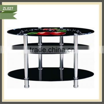 back board glass tv stand tv unit led tv wall unit ZL027