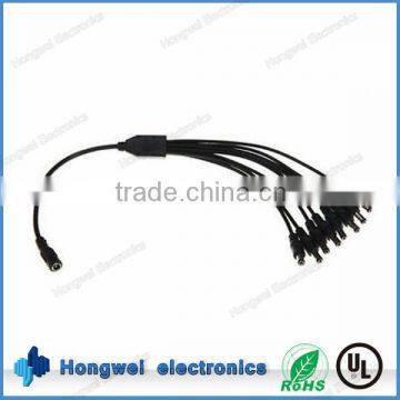 UL2464 Black Moulded Power Extension Cables DC 5.5 Connector Male to Female DC Cable Assembly