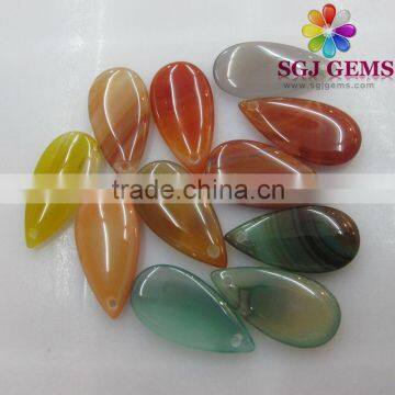 Dyed Color Agate,Banded Agate,Pear shape Dyed color Banded Pendant