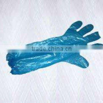 Pe long disposable anti static gloves