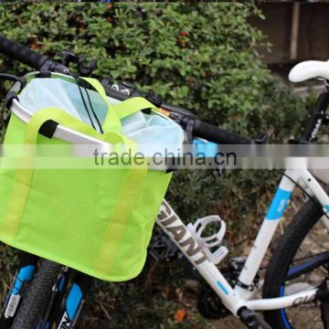 Wholesale color custom canvas bicycle basket with lid