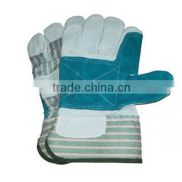 double palm leather work gloves with CE certification