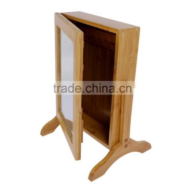 Bamboo Jewelry Box with Mirror,mini jewelry Cabinet