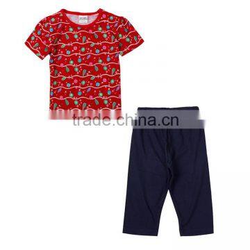 (KM6426) 24m-6y red NOVA baby girl sleepwears 2015 summer girls cotton sleepwears child wholesale clothing PROMOTION