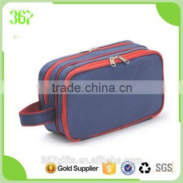 High Quality Makeup Pouch Double Layer Travel Cosmetic Bag with Handle