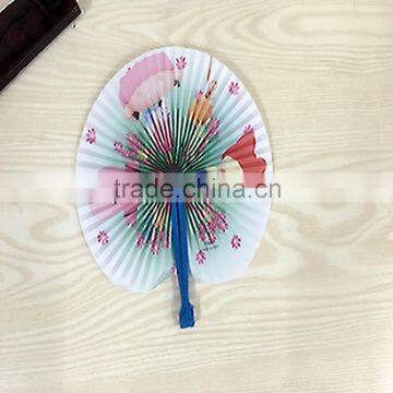 Customized printing folding fans plastic kid hand fans for gift