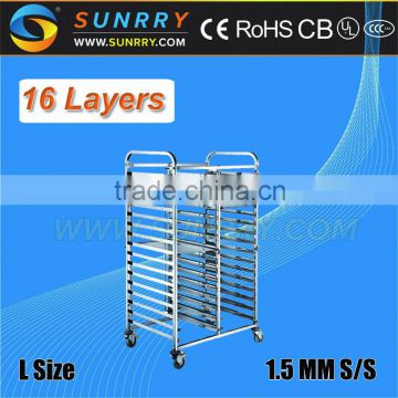 2015 Good Guality 15 Layers Food Trolley For Sale And Stainless Steel Meat Trolley