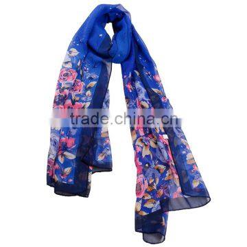 2015 Fashionable Small Flower Chiffon Scarf- In Stock