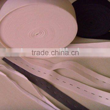 White Knitted Woven elastic webbing