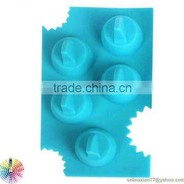 5 Cavity Silicone Drink Ice Tray Cool Shark Fin Shape Ice Cube Tray Freeze Mold Ice Maker Mold photo-3