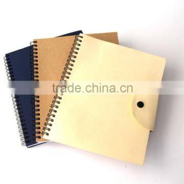 Spiral notebook with pen,notebook with sticky notes