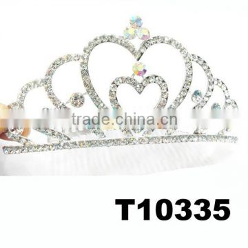 wholesale india designer rhinestone metal wedding tiaras