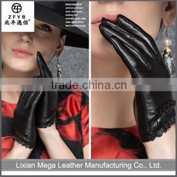 New design fashion low price Leather Gloves For Ladies&Girls