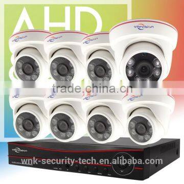 Vitevison brand security camera system 8channel AHD DVR Kit with ahd dome camera